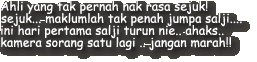 Ahli yang tak pernah nak rasa sejuk! 
sejuk... maklumlah tak penah jumpa salji.... 
ini hari pertama salji turun nie.. ahaks.. 
kamera sorang satu lagi .. jangan marah!!